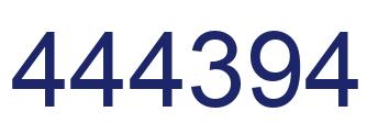 Number 444394 blue image