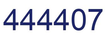 Number 444407 blue image