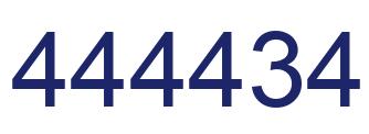 Number 444434 blue image