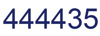 Number 444435 blue image