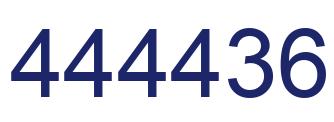 Number 444436 blue image