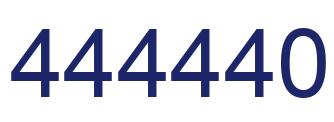 Number 444440 blue image