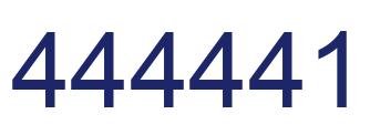 Number 444441 blue image