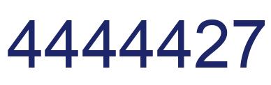 Number 4444427 blue image