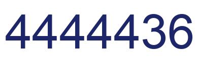 Number 4444436 blue image
