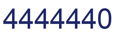 Número 4444440 imagen azul