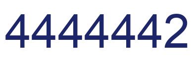 Número 4444442 imagen azul