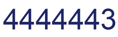 Número 4444443 imagen azul