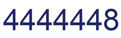 Number 4444448 blue image