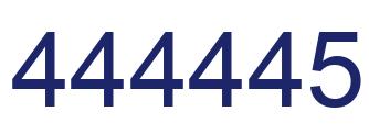 Number 444445 blue image