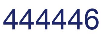 Number 444446 blue image