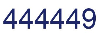 Number 444449 blue image