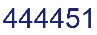Number 444451 blue image