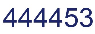 Number 444453 blue image