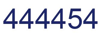 Number 444454 blue image