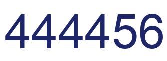 Number 444456 blue image