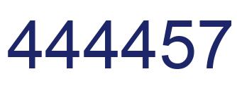 Number 444457 blue image