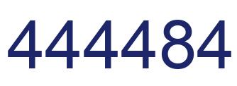 Number 444484 blue image