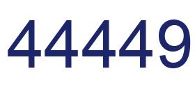 Number 44449 blue image