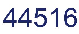 Número 44516 imagen azul