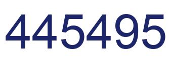 Number 445495 blue image