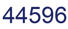 Number 44596 blue image