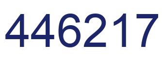 Number 446217 blue image