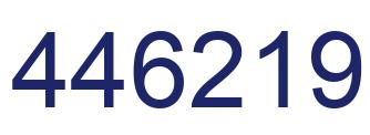 Number 446219 blue image