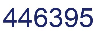 Number 446395 blue image