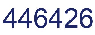 Number 446426 blue image