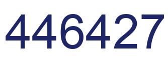 Number 446427 blue image