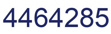 Number 4464285 blue image