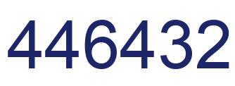 Number 446432 blue image