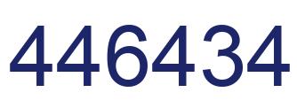 Number 446434 blue image