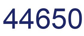 Number 44650 blue image