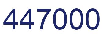 Number 447000 blue image