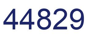 Number 44829 blue image