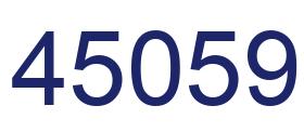 Número 45059 imagen azul