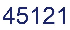 Number 45121 blue image