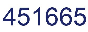Number 451665 blue image