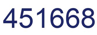 Number 451668 blue image