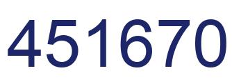 Number 451670 blue image