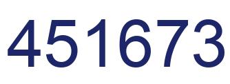 Number 451673 blue image