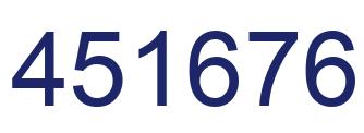 Number 451676 blue image