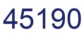 Number 45190 blue image