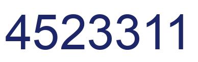 Number 4523311 blue image