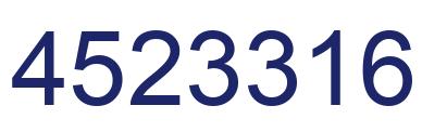 Number 4523316 blue image