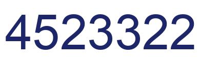 Number 4523322 blue image