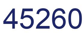 Number 45260 blue image