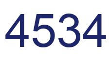 Number 4534 blue image